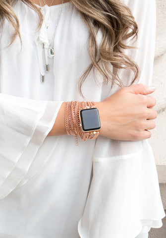 Crystal Beaded Apple Watch Bracelet