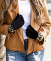 Wool Leopard Gloves