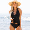 Wrap-Front One Piece Swimsuit