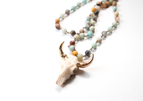 Wood Bead Tassel Necklace | 9 Colors