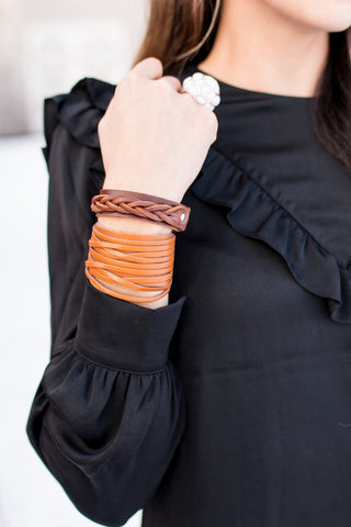 The Magnolia Collection | Genuine Leather Bracelets