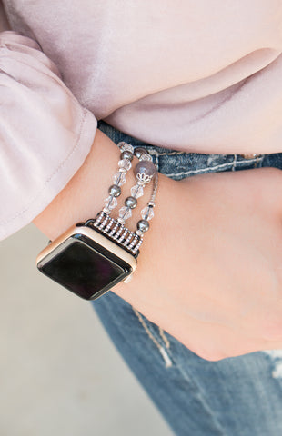 Crystal Beaded Apple Watch Bracelet
