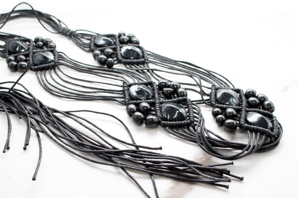 Boho Beaded Rope Belt – Hipster Row display picture 2