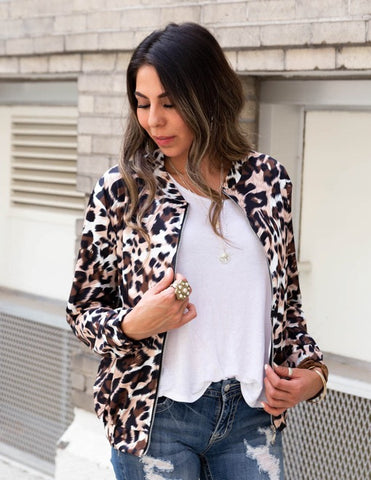 Blair Leopard Bomber Jacket