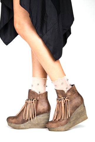 Lace Ankle Boot Socks