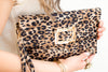 Leopard Foldover Clutch
