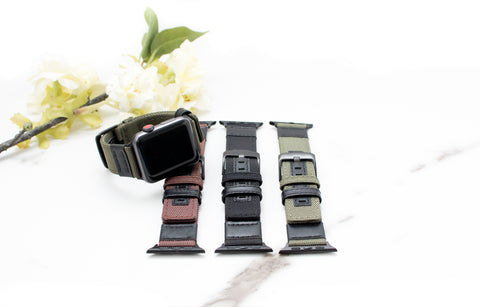 Leather Stitched Apple Watch Band