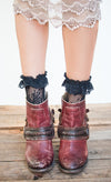 Lace Ankle Boot Socks
