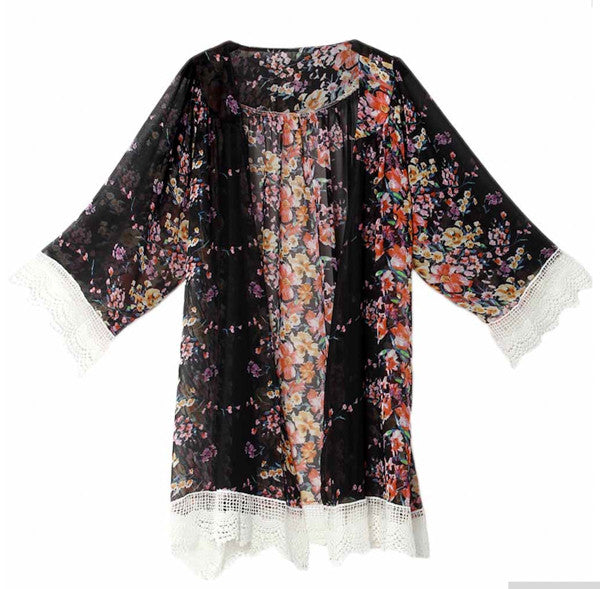 Floral & Lace Kimono | 5 Colors