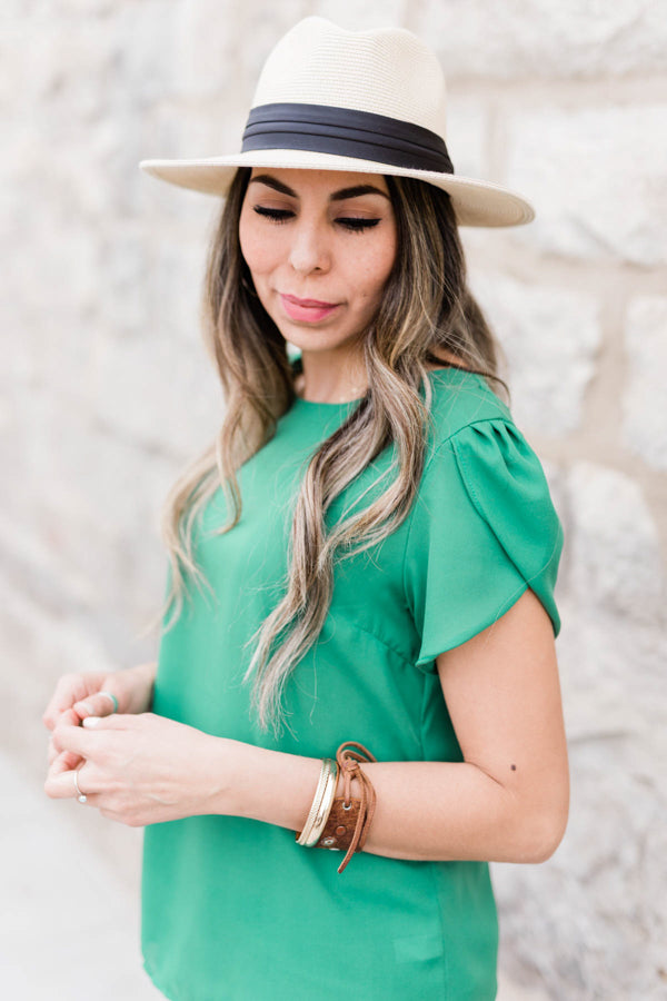 Callie Tulip Sleeve Top