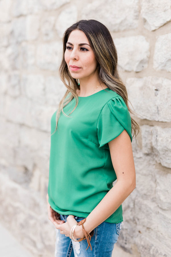 Callie Tulip Sleeve Top