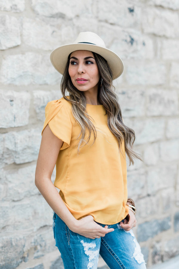 Callie Tulip Sleeve Top