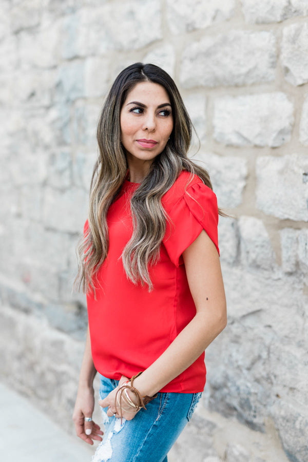 Callie Tulip Sleeve Top