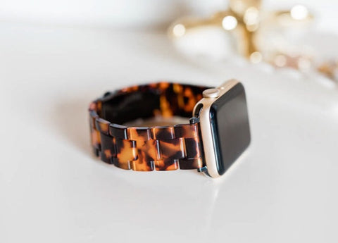 Leather Stitched Apple Watch Band