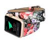 Leather Wrap Floral Apple Watch Band